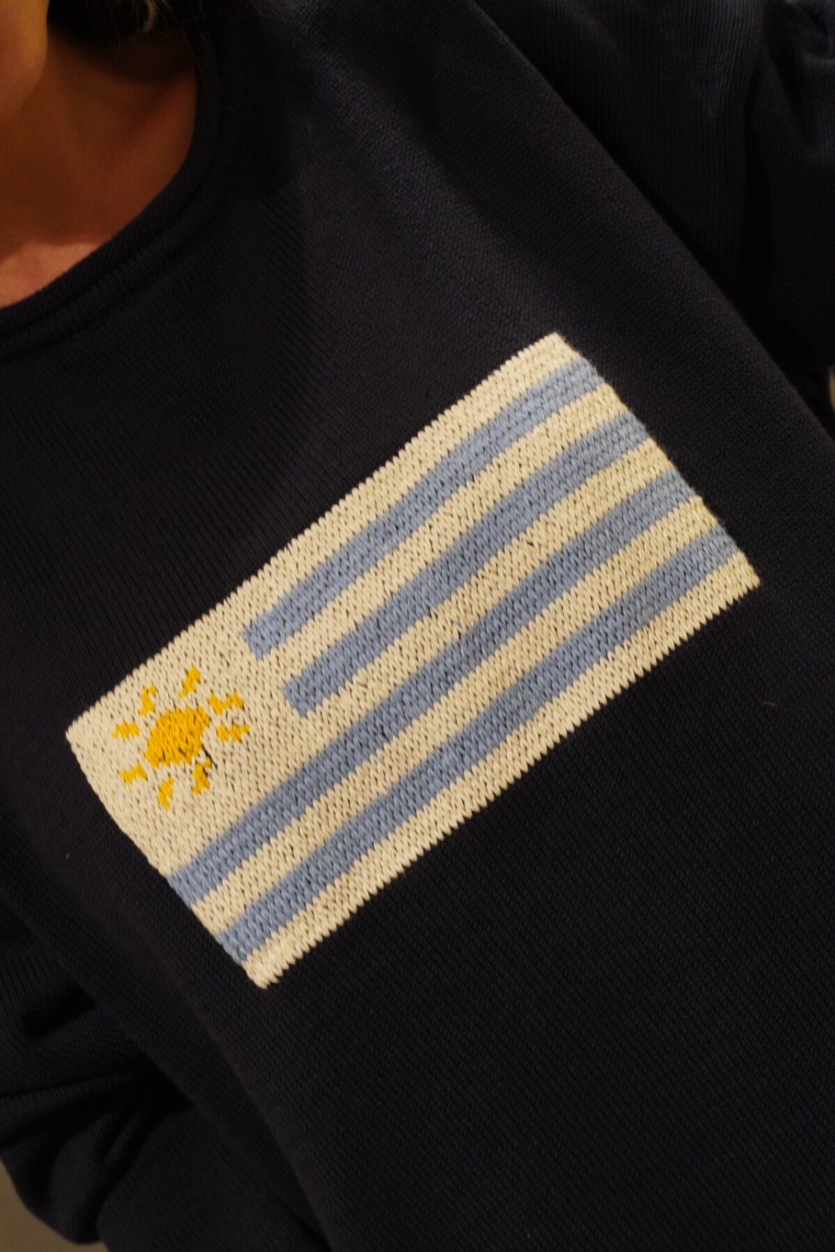 Sweater Flag Uruguay Azul Marino