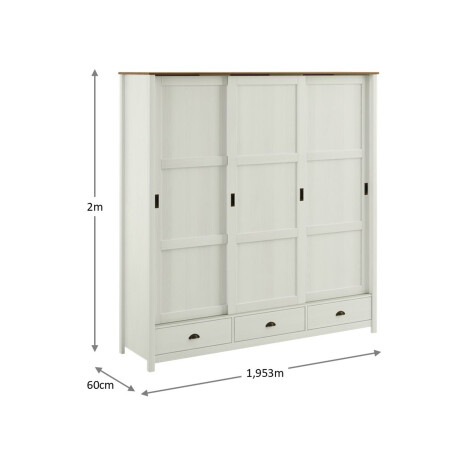 PLACARD 3 PUERTAS MADERA NATURAL-BEIGE ADAKU 2.0