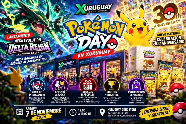 ⚡ Pokémon Day este 7 de Noviembre en Xuruguay: ¡Delta Reign y el 30.º Aniversario !