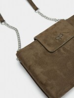 Bolso Bandolera Doble Efecto Piel caqui