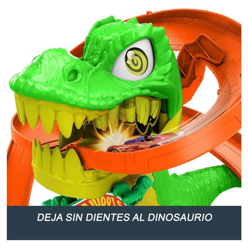 Hot Wheels City T-Rex Blaze Battle Playset y coche Dinosaur Nemesis Hot Wheels City T-Rex Blaze Battle Playset y coche Dinosaur Nemesis