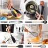 Set De Menage, 11 Utensillos De Cocina Con Soporte ROSA