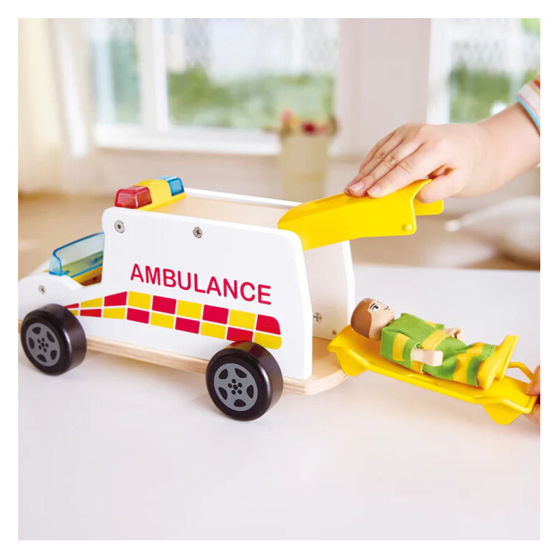 Ambulancia con luz y sonido Hape Ambulancia con luz y sonido Hape