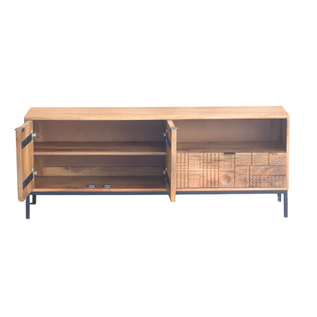 RACK PARA TV MADERA-DE-MANGO NATURAL-BEIGE KANPUR NATURAL