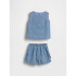 MFD SL HENLEY CARGO SHORT SET MEDIUM WASH