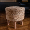 Banco taburete de yute Banco taburete de yute