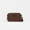 Bandolera New Penny en efecto gamuza Chocolate