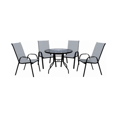 SET DE JARDIN ACERO-Y-TEXTILINA GRIS MINORI