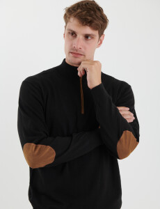 470996 SWEATER MEDIO CIERRE HARRINGTON LABEL Negro