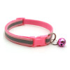 Collar Para Gato Ajustable Reflectivo Con Cascabel ROSA
