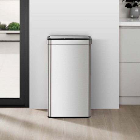 PAPELERA CON SENSOR, 50 LT ACERO-INOXIDABLE GRIS EK9578MMT