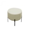 Puff 100% Cuero - Mia Beige