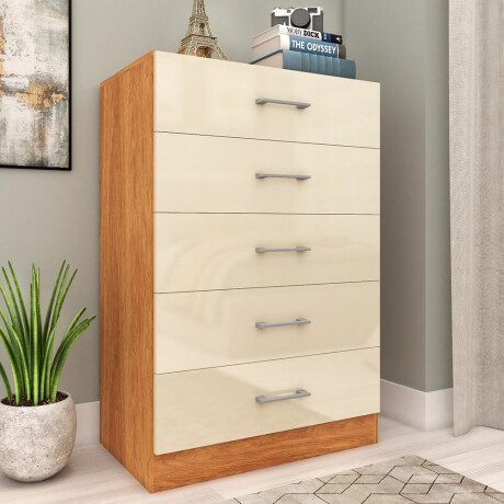 CÓMODA CAJONERA GUARDARROPA 5 CAJONES MARRÓN