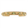Brazalete Pune-Plata rodinada 925 con micra de oro 18k-Piedra Peridoto-BR2025 conpiedra