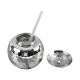 Set x4 Vaso con sorbito Disco Bola PLATEADO