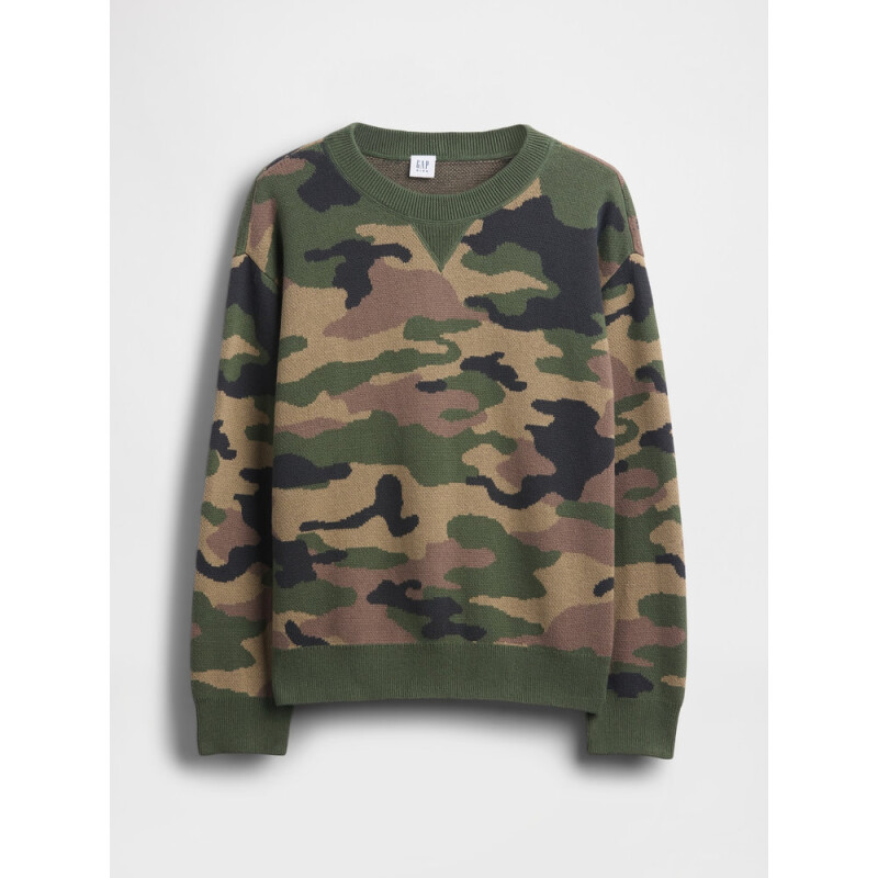 LS COTTON CREW CAMO