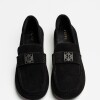 Mocasín Cannes en cuero gamuza Negro