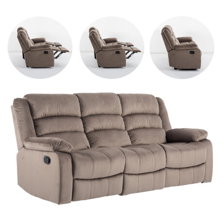 SOFÁ SILLON RECLINABLE 3 CUERPOS CHOCOLATE