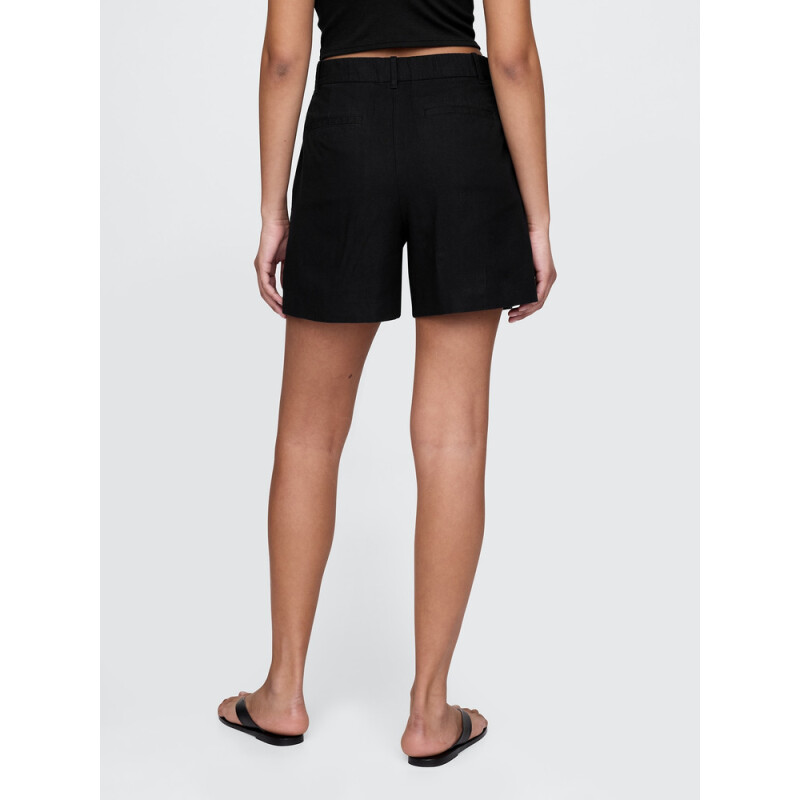 365 LINEN SHORT TRUE BLACK V2