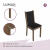 Juego de Comedor Mesa de Madera 6 Sillas Rustico Negro