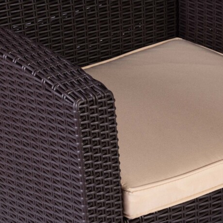 SET TERRAZA POLIPROPILENO MARRON MADRID