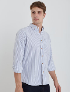 012622 CAMISA HARRINGTON LABEL Gris/natural