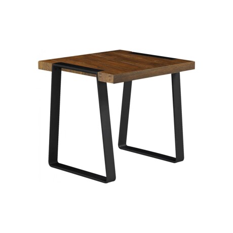 MESA DE LIVING LATERAL - ARRIME MADERA-Y-METAL MARRON YORK CASTAÑO
