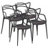 Silla Comedor Cocina Master Alegra Nórdica Exterior Interior Negro 1