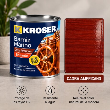 BARNIZ KROSER CAOBA AMERICANO BRILLANTE 0.90L N/a