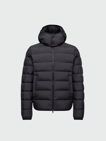 MONCLER - Campera Corta de Plumas Montbrocq Negro
