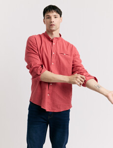 011954 CAMISA HARRINGTON LABEL LINO Coral