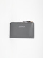 MONEDERO TARJETERO FLAT GRIS