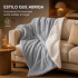 Frazada Manta Polar Con Corderito Acolchado 1 Plazas 200x150 Gris Claro