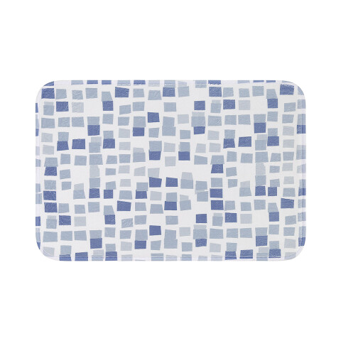 Alfombra Baño con Memoria Home Class 40x60 002 CUADROS AZUL
