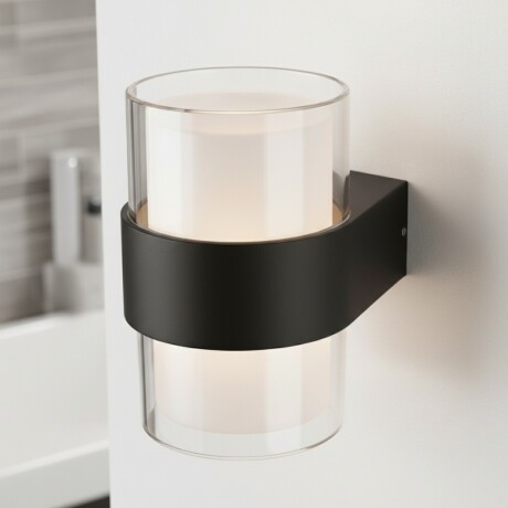 ARTEFACTO EXTERIOR LERMA PARA ADOSAR EN PARED BIDIRECCIONAL 10W Artefacto Exterior LED Lerma Para Adosar Bidireccional 10W Negro