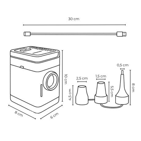Cargador de Batería Luft para Colchones Inflables con Bomba Eléctrica Cargador de Batería Luft Para Colchones Inflables