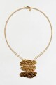 Collar de acero machacado dorado