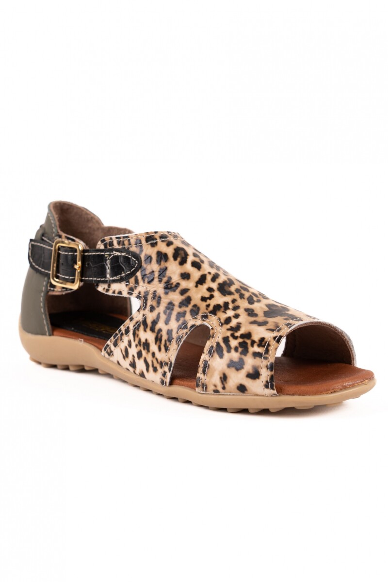 Sandalia Maya Negro Tigre