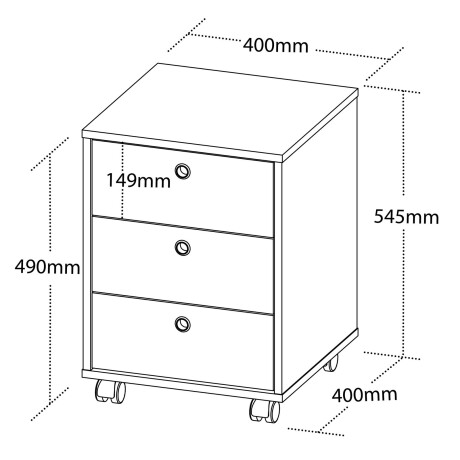 CAJONERA MDF BLANCO COOL