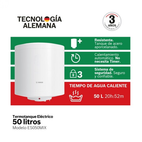 Calefón Bosch de 50 lts ES050M1X-KNWVB Calefón Bosch de 50 lts ES050M1X-KNWVB