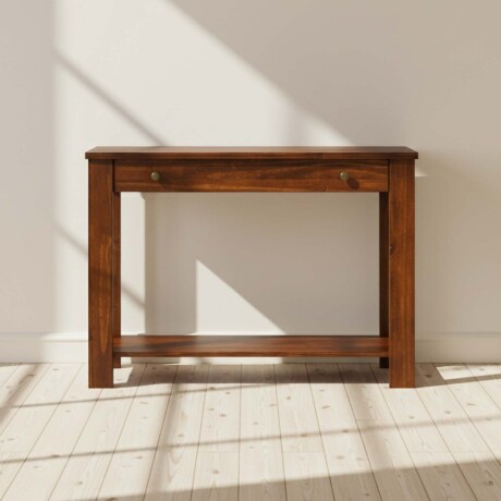 CONSOLA/MESA DE ARRIME LIVING PINO MARRON AGATA NOGAL