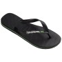 Sandalias Havaianas Brasil Logo Hombre Negro/Negro