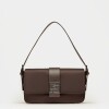 Cartera al hombro Signature en nylon Chocolate