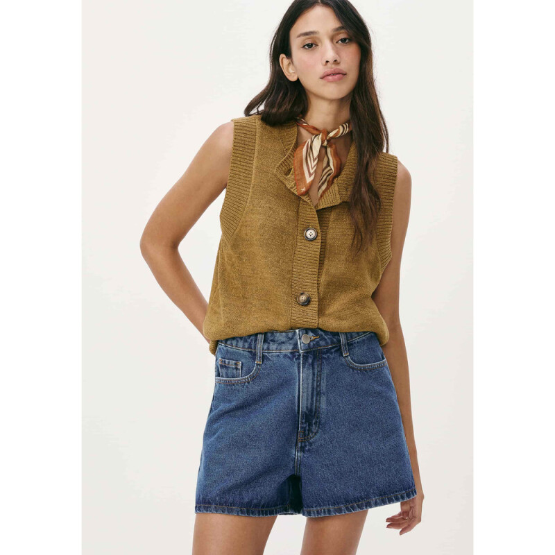 SHORTS FEM AZUL MEDIO