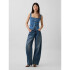 SL CORSET POCKET VEST TOP - LIGHT WASH LIGHT WASH