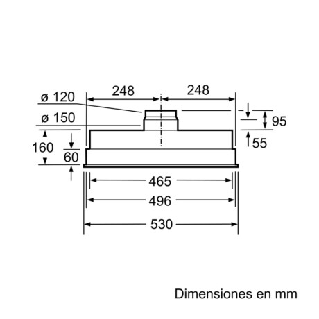 Campana de integración Bosch DHL555BL 53cm Campana de integración Bosch DHL555BL 53cm