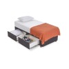 Box Sommier 2 Cajones - 1 Plaza - Gris Box Sommier 2 Cajones - 1 Plaza - Gris