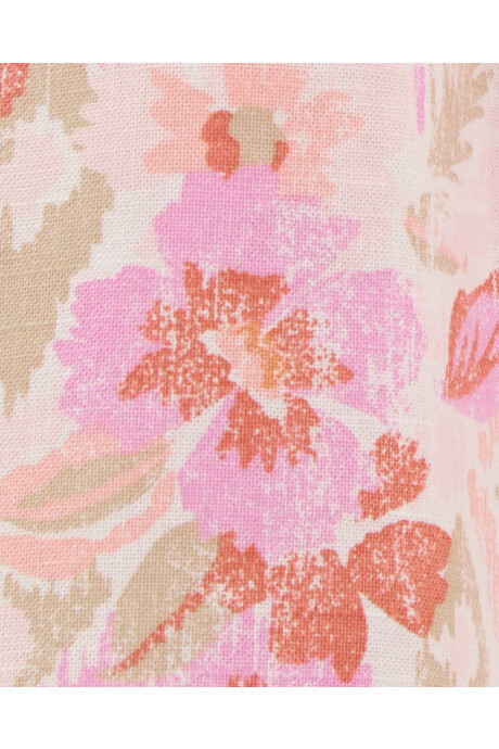 Musculosa de algodón, diseño floral Sin color