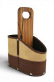 Porta termo y mate en madera y lona Beige