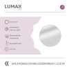 Espejo Lumax Doddy marco redondo con desempañador y luz 60cm Blanco